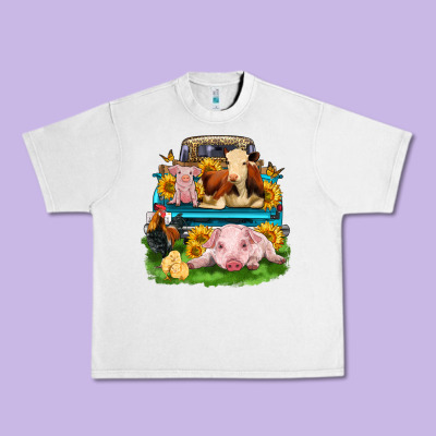 Farm Truck Animals Urban Heavy Tee Designed By Zillion Design Studio