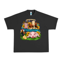 Pigment Black farm truck animals Urban Heavy Tee - Zillion Design Studio