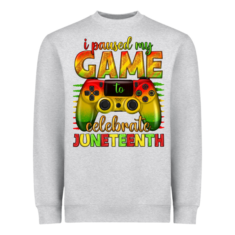 I Paused My Game Celebrate Juneteenth Heavyweight Sweatshirt by texasbilliewilder | Teevron
