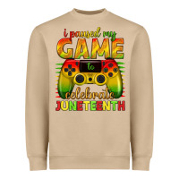 Mushroom i paused my game celebrate juneteenth Heavyweight Sweatshirt - texasbilliewilder