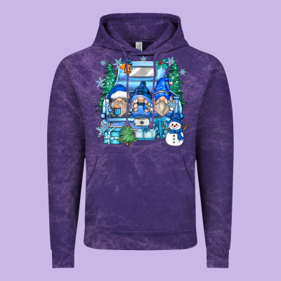 Snowman Gnome Truck Vintage Hoodie Designed By Zillion Design Studio