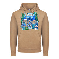 Vintage Coffee snowman gnome truck Vintage Hoodie - Zillion Design Studio