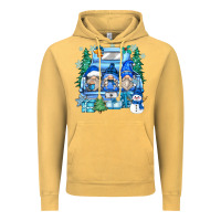 Vintage Mustard snowman gnome truck Vintage Hoodie - Zillion Design Studio