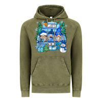 Vintage Olive snowman gnome truck Vintage Hoodie - Zillion Design Studio