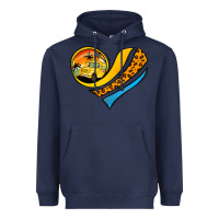 Navy school bus heart Heavyweight Hoodie - Jasminsmagicworld