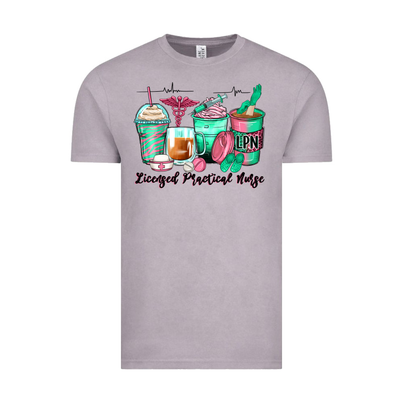 Licensed Practical Nurse Coffee Cups Vintage Tee by Zillion Design Studio | Teevron