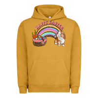 Pigment Peanut Butter Happy Easter Bunny And Egg Basket Rainbow Urban Hoodie - RanaPortraitStore