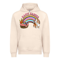 Sandshell Happy Easter Bunny And Egg Basket Rainbow Urban Hoodie - RanaPortraitStore