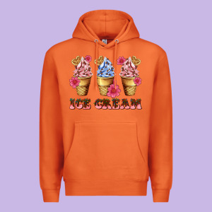 Floral Ice Cream Premium Hoodie Designed By Adodesignshop