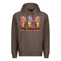 Coffee floral ice cream Premium Hoodie - AdoDesignShop