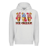 Dove Grey floral ice cream Premium Hoodie - AdoDesignShop