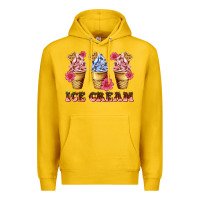 Lemon floral ice cream Premium Hoodie - AdoDesignShop