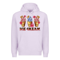 Lilac floral ice cream Premium Hoodie - AdoDesignShop