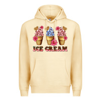 Pina Colada floral ice cream Premium Hoodie - AdoDesignShop
