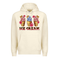 Sandshell floral ice cream Premium Hoodie - AdoDesignShop