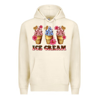 Tofu floral ice cream Premium Hoodie - AdoDesignShop