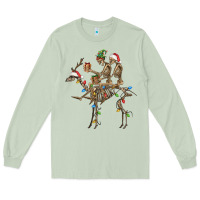 Matcha Christmas deer and skeletons Long Sleeve Tee - FaDigitalArtStudio