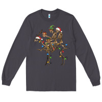 Smoke Christmas deer and skeletons Long Sleeve Tee - FaDigitalArtStudio