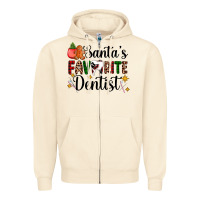 Sandshell santa's favorite dentist Zipper Hoodie - AdoDesignShop