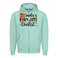 Seafoam santa's favorite dentist Zipper Hoodie - AdoDesignShop