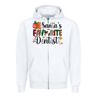 White santa's favorite dentist Zipper Hoodie - AdoDesignShop