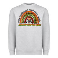 Heather Grey juneteenth 1865 rainbow Heavyweight Sweatshirt - texasbilliewilder