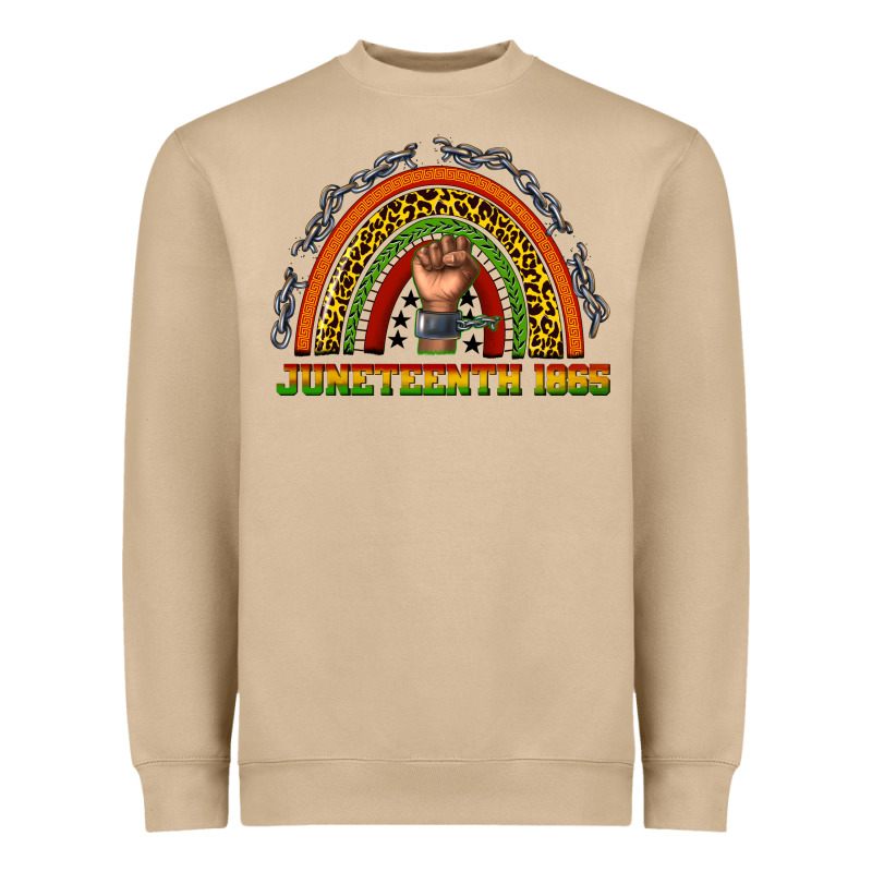 Juneteenth 1865 Rainbow Heavyweight Sweatshirt by texasbilliewilder | Teevron