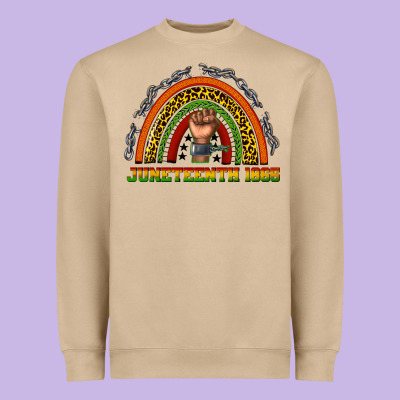 Heavyweight Sweatshirt juneteenth 1865 rainbow