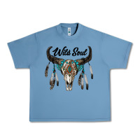 Pebble Blue wild soul boho skull Urban Heavy Tee - RanaPortraitStore