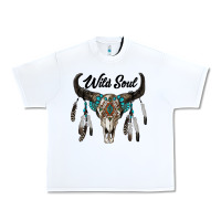 White wild soul boho skull Urban Heavy Tee - RanaPortraitStore