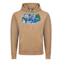 Vintage Coffee snow gnome truck Vintage Hoodie - Zillion Design Studio