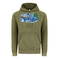Vintage Olive snow gnome truck Vintage Hoodie - Zillion Design Studio