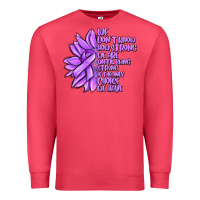 Cardinal purple pancreatic cancer sunflower and cancer ribb Premium Sweatshirt - MaliasSmallBusiness