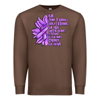 Purple Pancreatic Cancer Sunflower And Cancer Ribb Premium Sweatshirt | Teevron