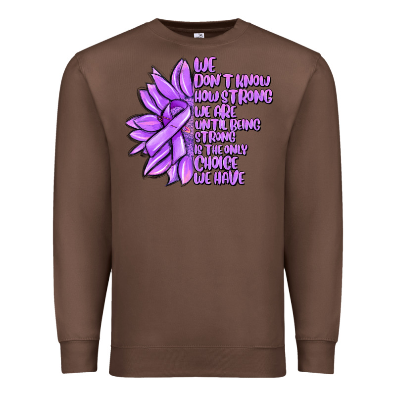 Purple Pancreatic Cancer Sunflower And Cancer Ribb Premium Sweatshirt by MaliasSmallBusiness | Teevron