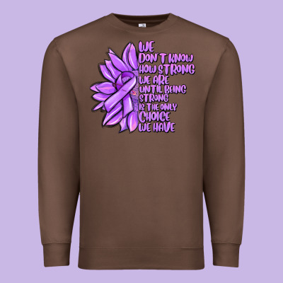 Purple Pancreatic Cancer Sunflower And Cancer Ribb Premium Sweatshirt Designed By Maliassmallbusiness