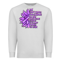 Dove Grey purple pancreatic cancer sunflower and cancer ribb Premium Sweatshirt - MaliasSmallBusiness