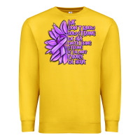 Lemon purple pancreatic cancer sunflower and cancer ribb Premium Sweatshirt - MaliasSmallBusiness