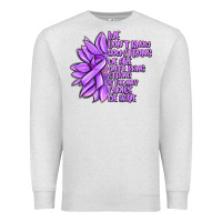 Oatmeal Heather purple pancreatic cancer sunflower and cancer ribb Premium Sweatshirt - MaliasSmallBusiness