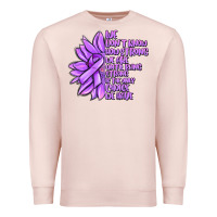 Pale Pink purple pancreatic cancer sunflower and cancer ribb Premium Sweatshirt - MaliasSmallBusiness