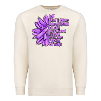 Sandshell purple pancreatic cancer sunflower and cancer ribb Premium Sweatshirt - MaliasSmallBusiness