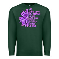 Sports Green purple pancreatic cancer sunflower and cancer ribb Premium Sweatshirt - MaliasSmallBusiness