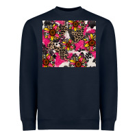 Navy sunflower cowhide Heavyweight Sweatshirt - Zillion Design Studio
