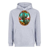 Heather Grey serape and sunflower cactus Heavyweight Hoodie - Jasminsmagicworld