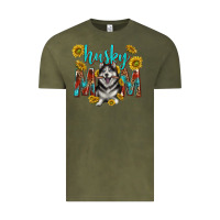 Vintage Olive western alaskan husky mom Vintage Tee - texasbilliewilder