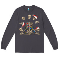 Smoke christmas human skeleton and skulls Long Sleeve Tee - FaDigitalArtStudio