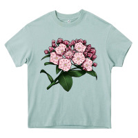 Arona Mountain Laurel Flower Illustrations Heavy Core Tee - LillyAllenDesigns