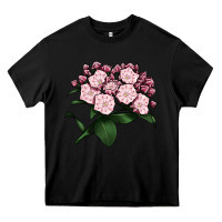 Black Mountain Laurel Flower Illustrations Heavy Core Tee - LillyAllenDesigns