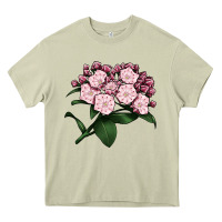 Mossy Mountain Laurel Flower Illustrations Heavy Core Tee - LillyAllenDesigns