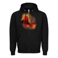 Black christmas patch Zipper Hoodie - JahusDesignShop